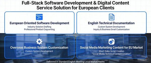 Full-Stack Software Development & Digital Content Service Solution for European Clients